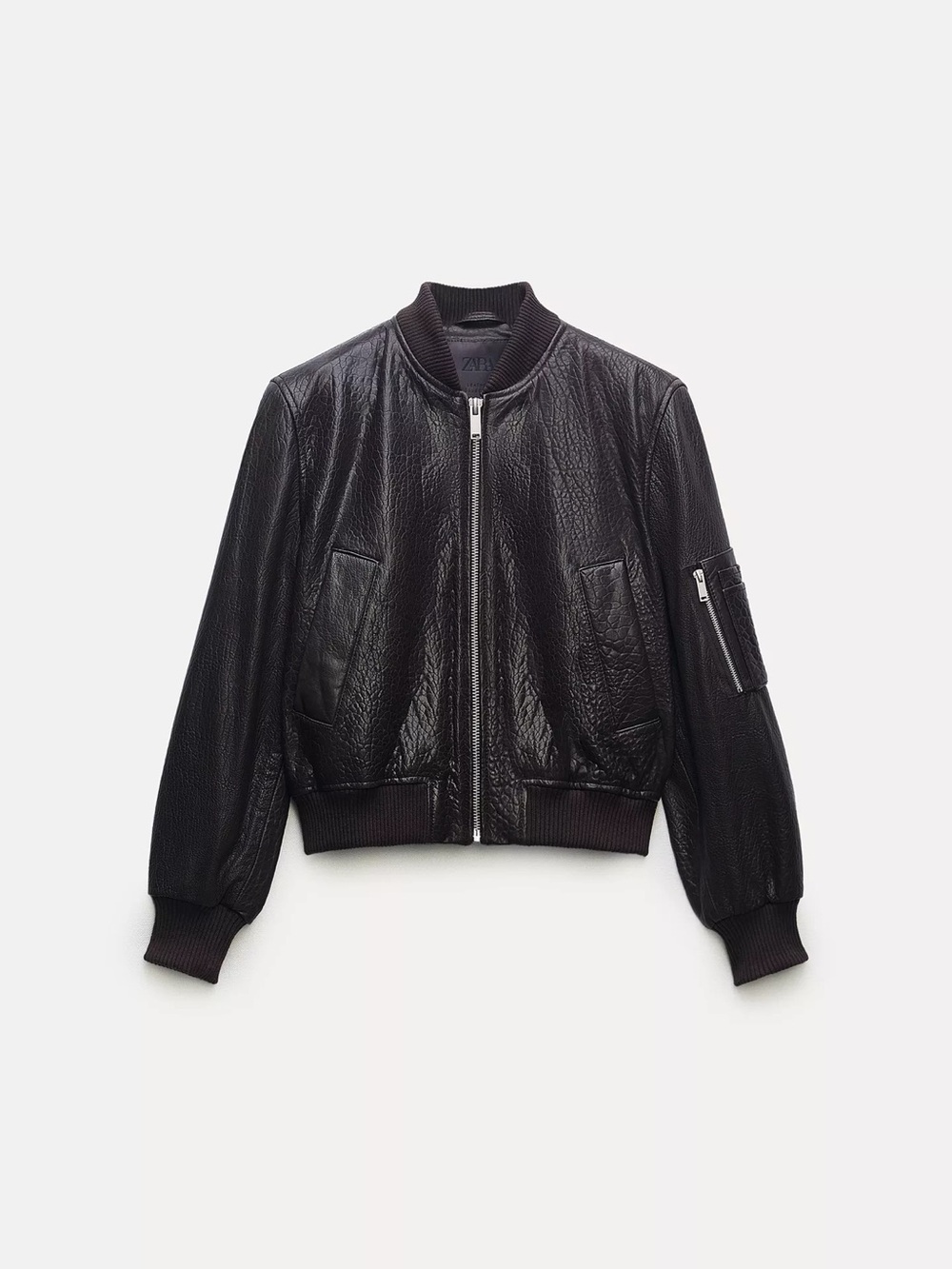 Zara Bomber Jacket ZW Leather Collection